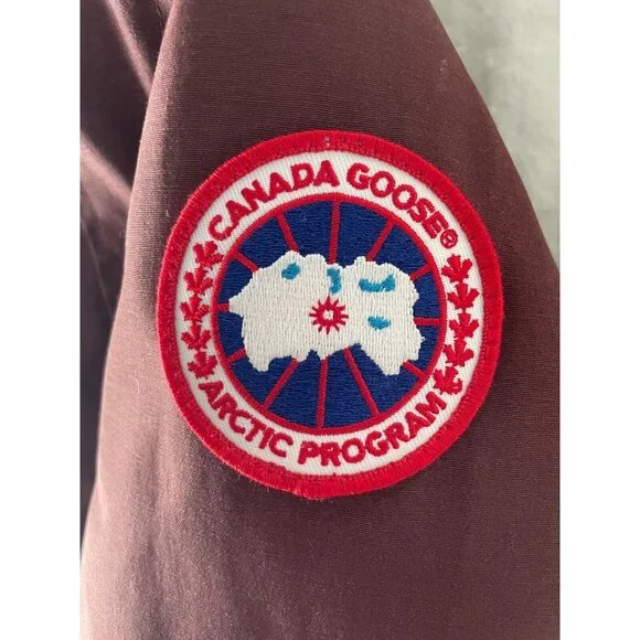 Canada Goose KENSINGTON Down Parka NO FUR 2506L Sz M Jacket Plum - Picture 9 of 16